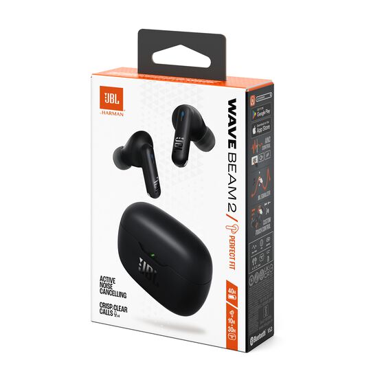 JBL Wave Beam 2 - Black - True Wireless Noise Cancelling Earbuds - Detailshot 15 JBL Wave Beam 2 - Black - True Wireless Noise Cancelling Earbuds - Detailshot 15